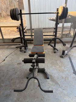 Weight bench and bar