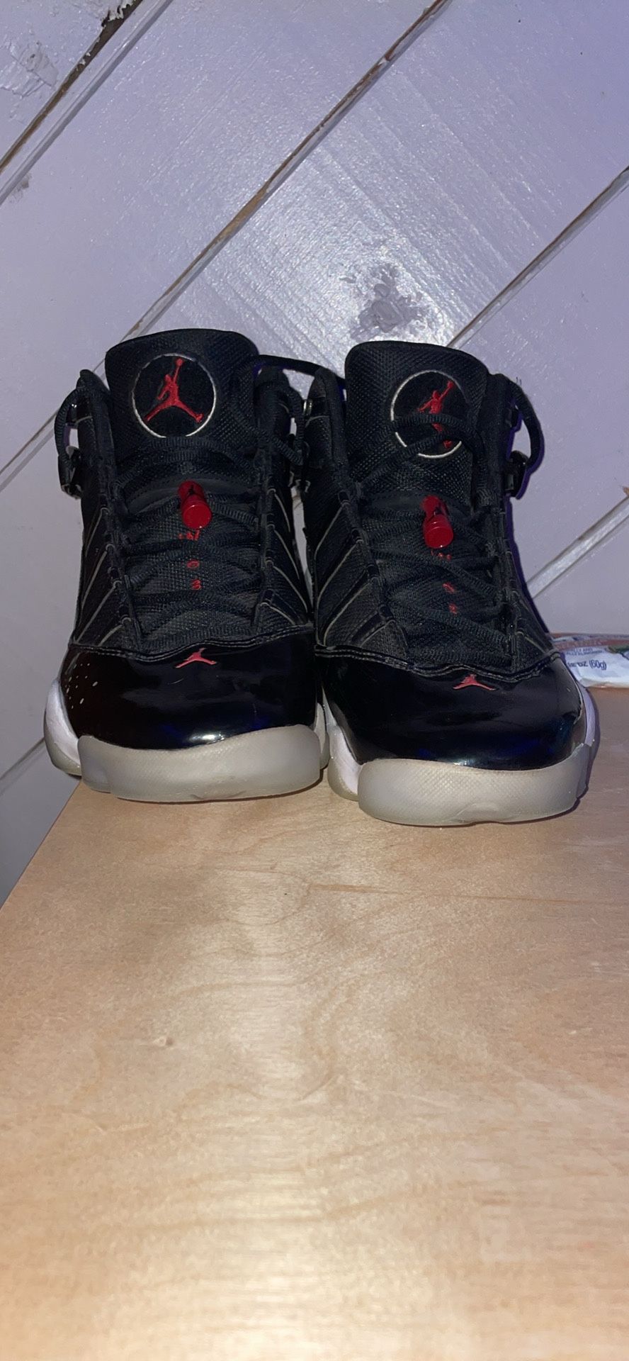 Jordan 6 Rings Black Gym Red Size 10Mens
