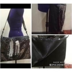 Reverse Sequin Messenger Bag