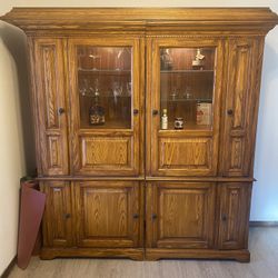Heavy duty wood light up Armoire