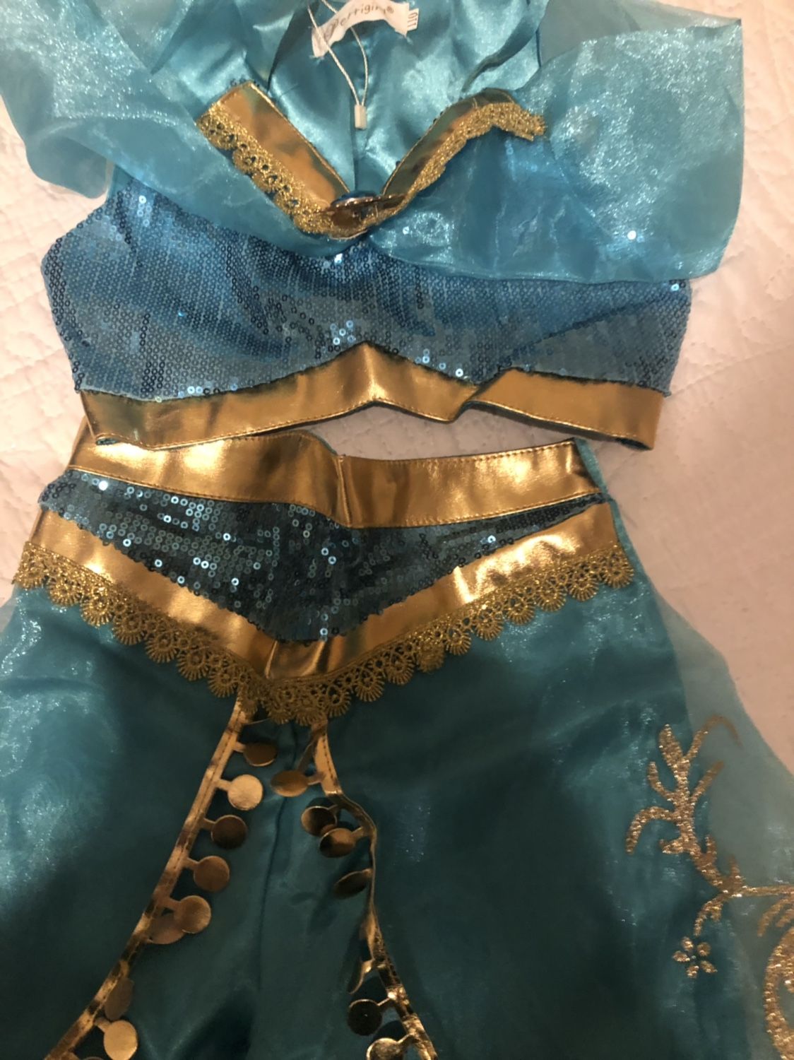 Lightly User princess Jasmine Costume Two Piece