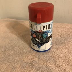 Vintage Disney Tailspin Aladdin Thermos Bottle With Sip Lid & Cup