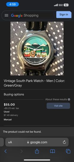 Vintage South Park Watch