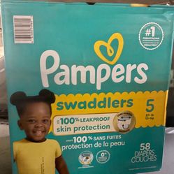 PAMPERS SWADDLERS SIZE 5