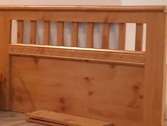 Pine Wood Bed Headboard