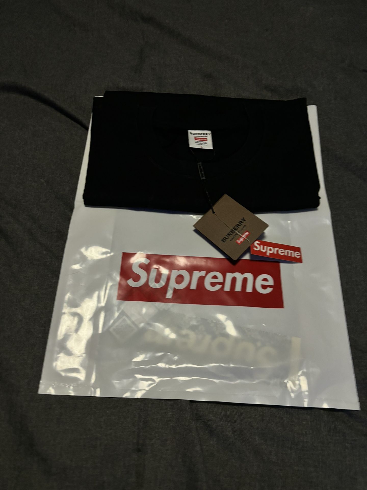 Burberry X Supreme Box Logo Black Large