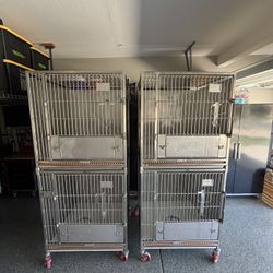 🔥 🐶 COMMERCIAL STAINLESS DOG/CAT KENNELS 🐱 🔥 