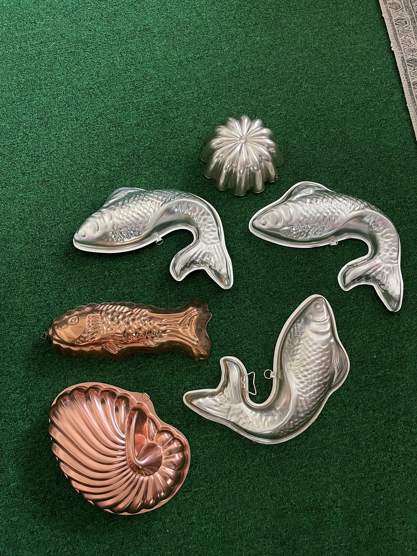 rare collection of vintage jello molds