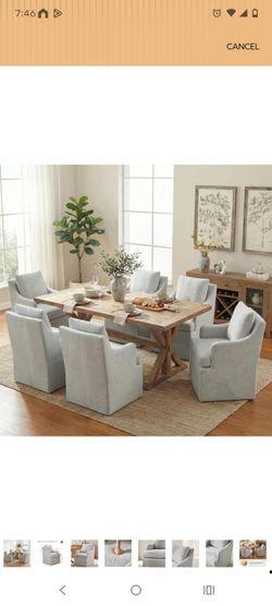 Brand New in box modern farmhouse style set of four dining accent chairs!!!