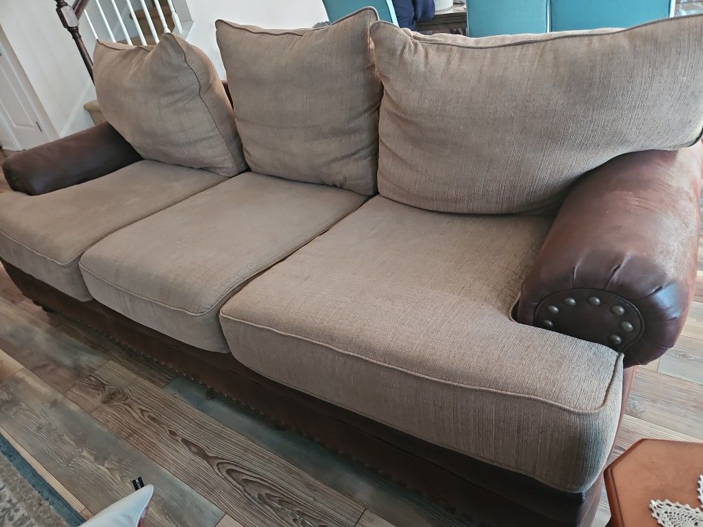 Elegant part Leather Sofa set with Love seat