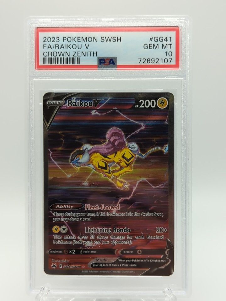 Raikou V (GG41/GG70) [Sword & Shield: Crown Zenith] PSA 10