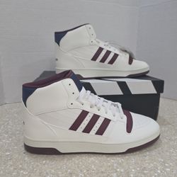 Adidas Break Start Mid high-top sneaker in white/burgundy Men's Sz 11 NIB.