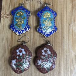 Cloisonné earrings