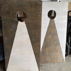 Stained Corn hole Boards. 