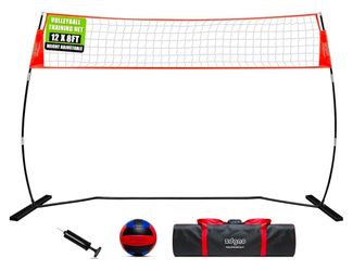 ZDGAO 12x8ft Height Adjustable Volleyball Training Net Set