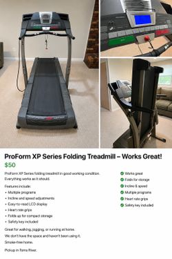 ProForm XP Series Folding Treadmill - Works Great!