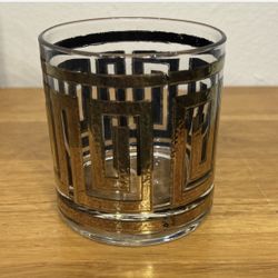 Culver Greek 22K Gold Mid Century Vintage Glasses, Set Of 3 Collectible Barware 