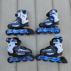 ROLLER BLADES SIZE JR 13 TO 3 AND 4 TO 6 WIHT LIGHT RETAIL  / WHOLESALE 