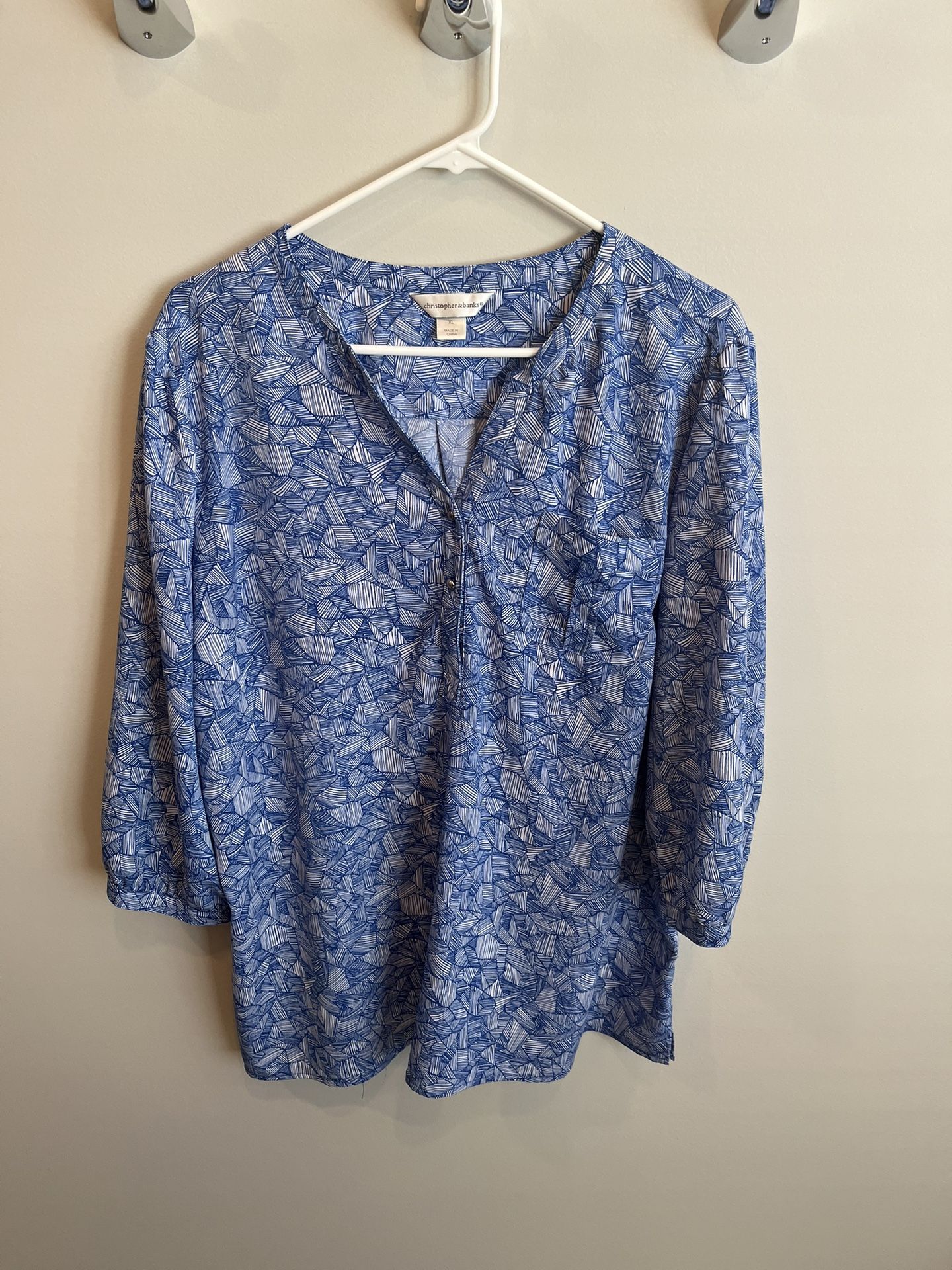 Women’s Size XL Christopher and Banks Blouse, New without tags