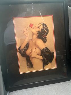 Vintage Alberto Vargas “Memories of Olive” Framed Artwork