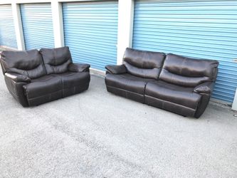 Reclining Couch And Loveseat Set