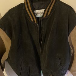 Black & Tan Bomber Jacket