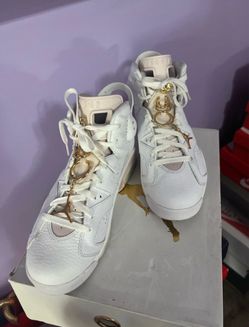 Air Jordan 6 White Gold Mid Sneakers