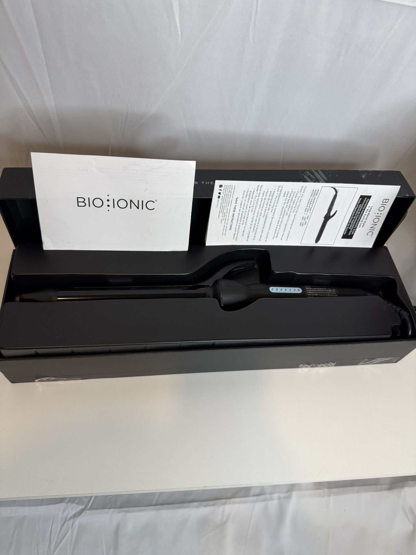 Bio Ionic Long Barrel Styler, Curling Iron with Moisture Heat Technology & NanoIonic MX