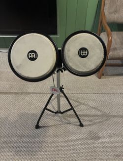 Bongo Drum with Adjustable Pearl Bongo Stand