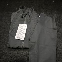 Lululemon Define Jacket & Leggings Set – Size 4 (Black, Brand New with Tags)