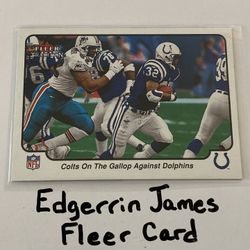 Edgerrin James Indianapolis Colts Hall of Fame RB Fleer Card. 
