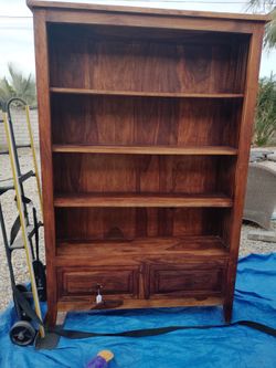 Solid wood bookshelf