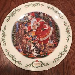 New Lennox 1996 Victorian Santa Christmas 8 inch plate