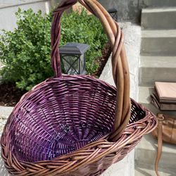 Unique Purplish Basket w/Handle