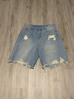 Jorts With Rhinestones