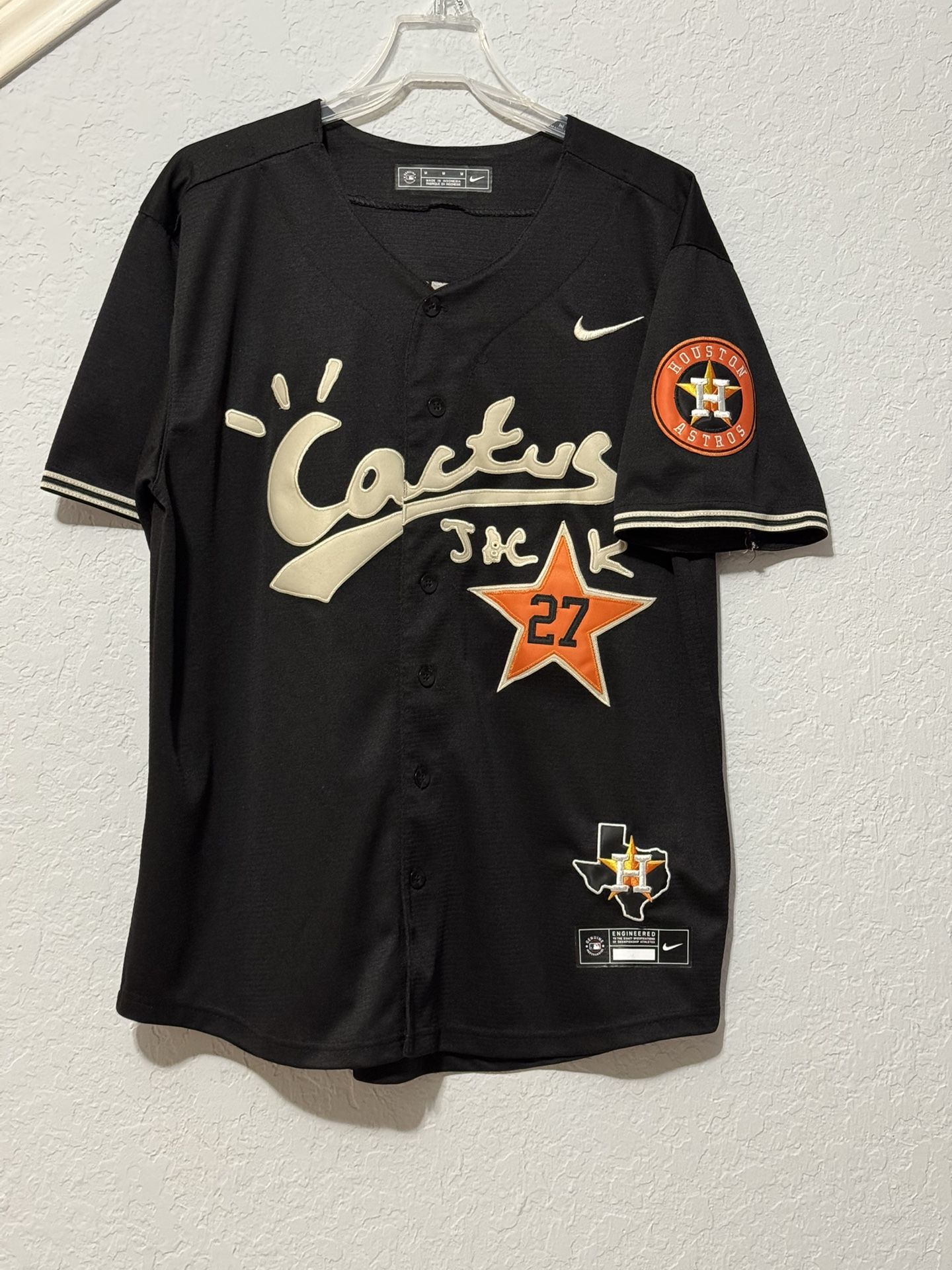 Nike Houston Astros Jose Altuve “Cactus Jack” Baseball Jersey Size M