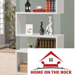 BOOKCASE WHITE AND GLASS