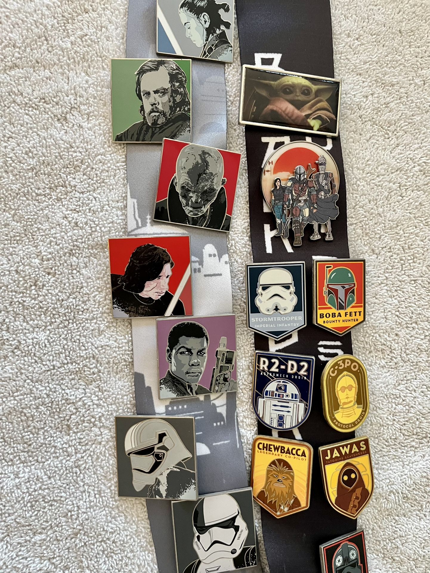 Star Wars Disney Pins With Lanyard