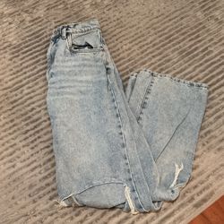 Wide Legged Ripped Jeans