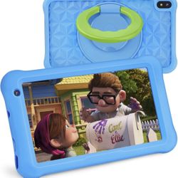 7 inch Android Tablet for Kids, 3GB RAM 64GB ROM, Toddler Tablet with Bluetooth, WiFi, Parental Control, Dual Camera, Shockproof Case, Kids App Pre-In