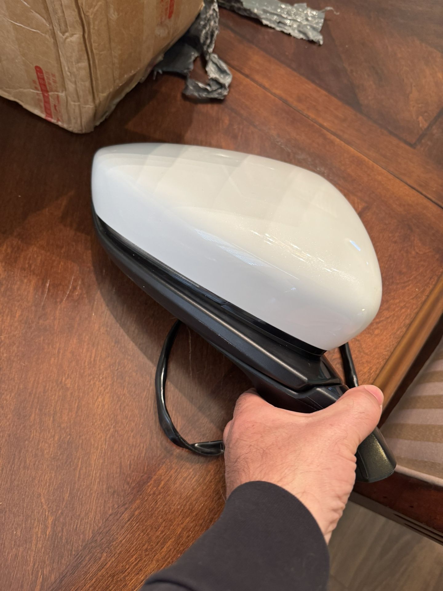 Mazda 3 Passenger Side View Mirror Assembly Pearl White 5 Pin Years 2020 To 2024