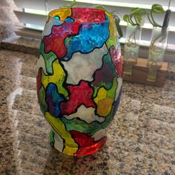 Faux Stained Glass Vase