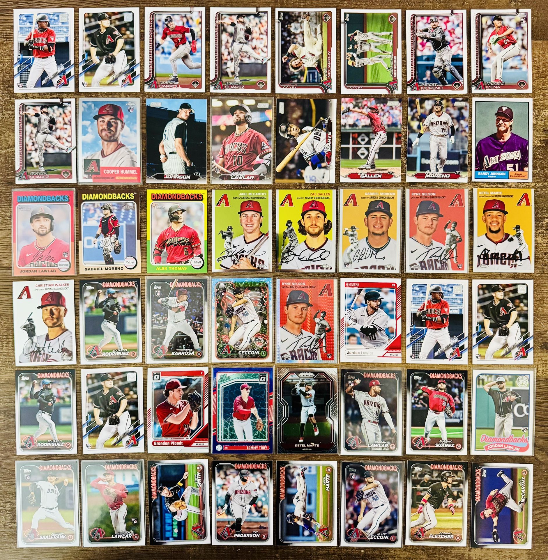 Arizona Diamondbacks Card Lot (84) Carroll, Walker, Chrome, RCs, Collection