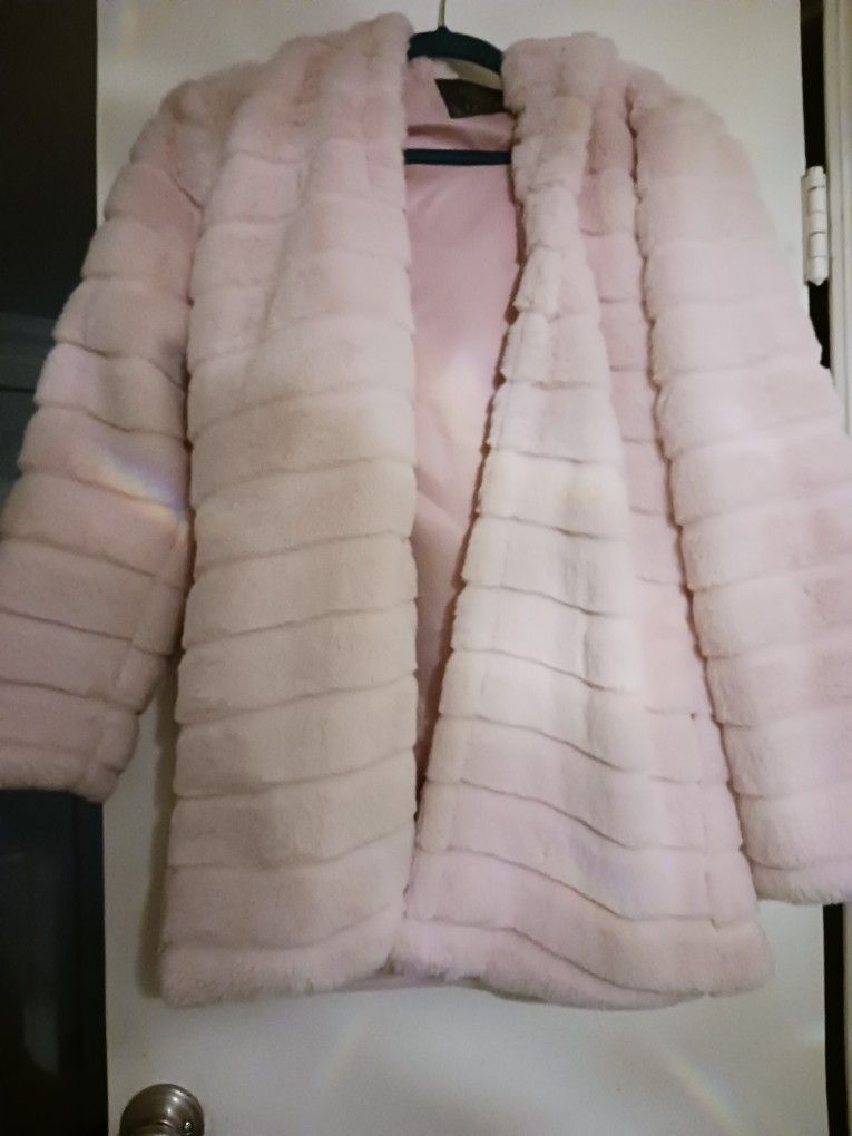 Hooded Pink Fury Jacket Never Used