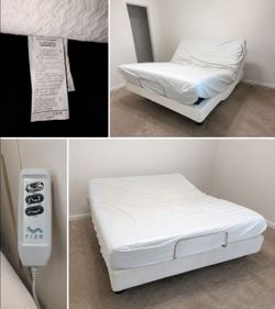Rize Queen Adjustable Electric Bed Base + Memory Foam Mattress – Works Great