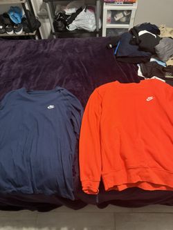 Nike Long Sleeve Shirt And Nike Sweatshirt