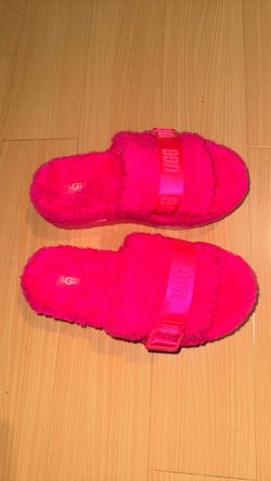 Hot Pink platform Ugg sandals