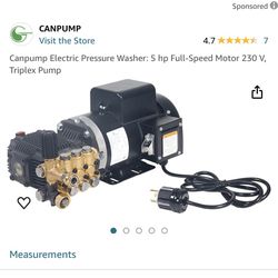 Green Canpump pressure Washer