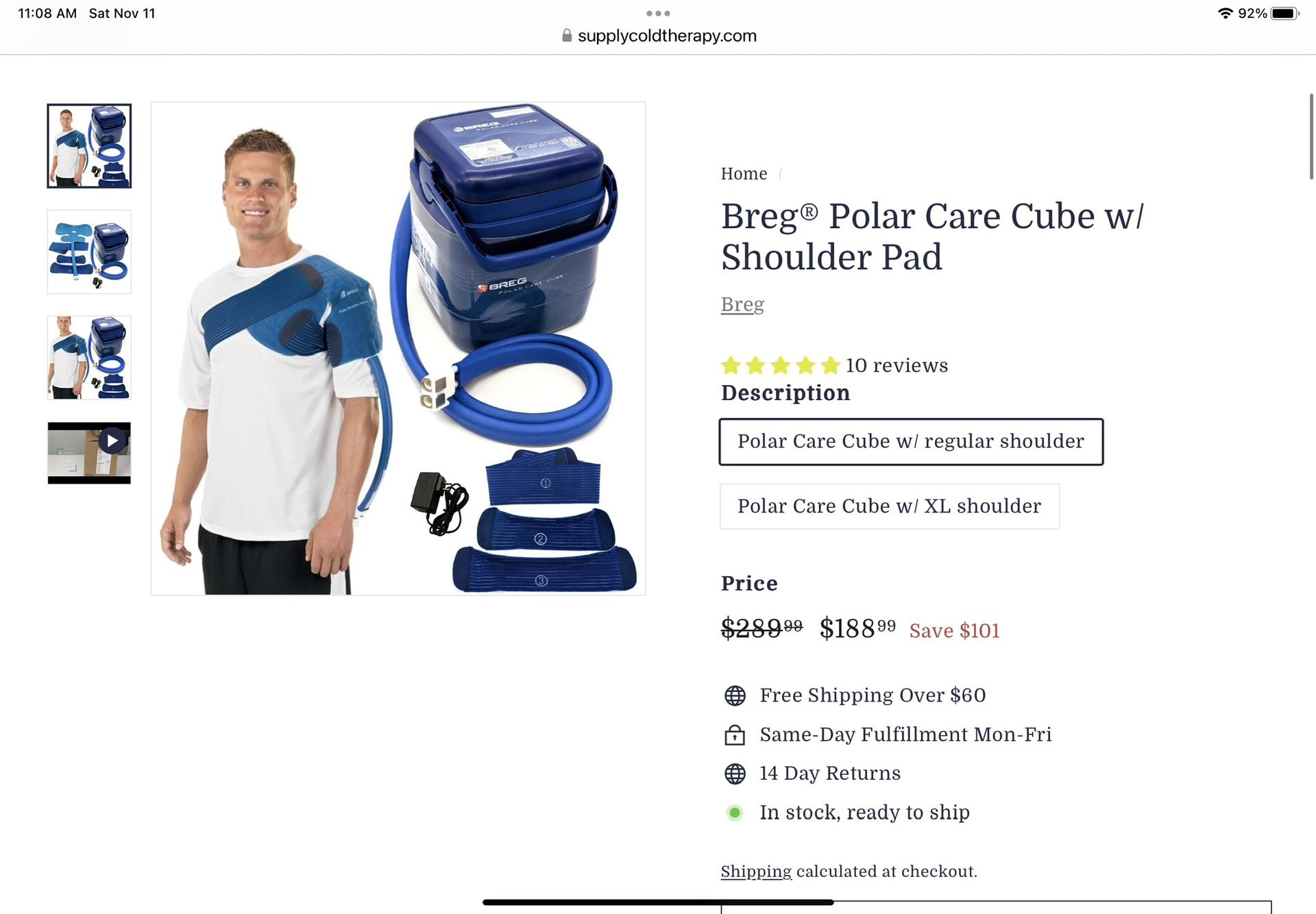 Breg Polar Care Cube / Shoulder/Knee/Hip