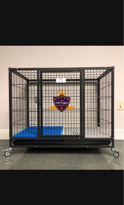 Dog pet cage kenenl size 37” medium with grid and tray new in box